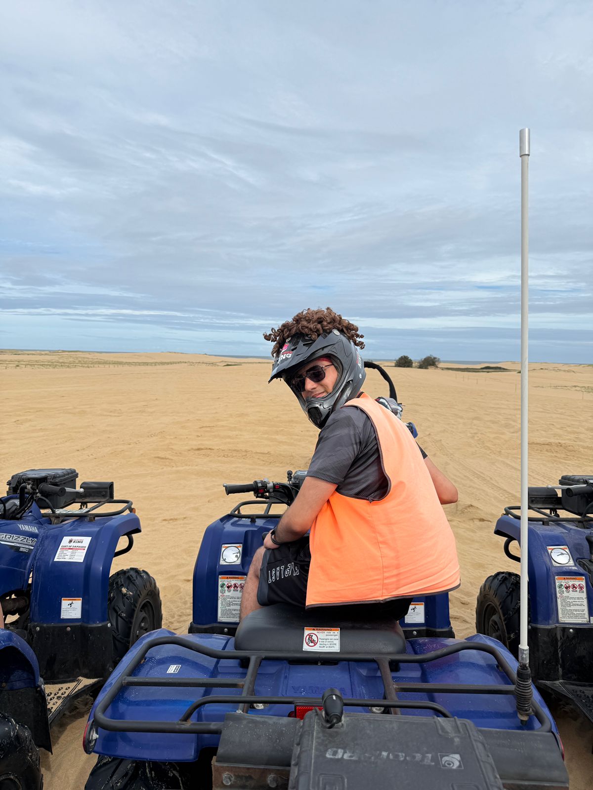 Devashish quad biking on sand dunes